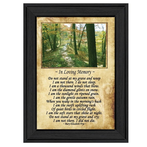 Trendy Decor4U "In Loving Memory" By Trendy Decor4U, Printed Wall Art, Ready To Hang Framed Poster, Black Frame - Finish:Multi-Finish:Multi
