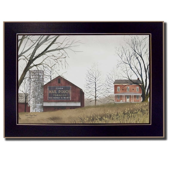Trendy Decor4U "Mail Pouch Barn" By Billy Jacobs, Printed Wall Art, Ready To Hang Framed Poster, Black Frame - Finish:Multi-Finish:Multi