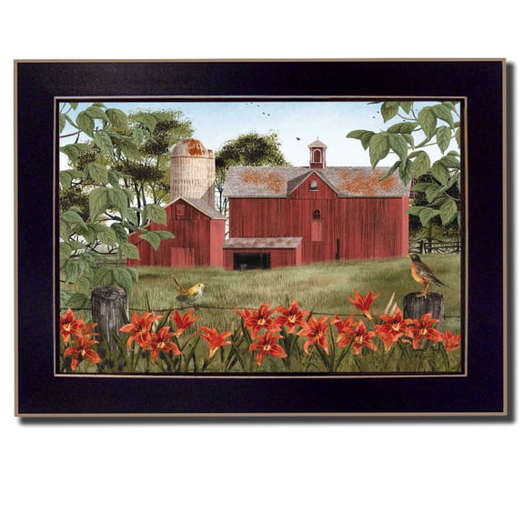 Trendy Decor4U "Summer Days" By Billy Jacobs, Printed Wall Art, Ready To Hang Framed Poster, Black Frame - Finish:Multi,Size:14"L x 1"W x 10"H-Finish:Multi,Size:14"L x 1"W x 10"H