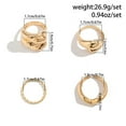 thumbnail image 1 of Geometric Water Drop Ring Set For Women Zinc Alloy Plated, 1 of 5