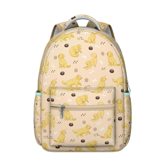 "Trendy Dog Design Backpack - Cute Print Waterproof School Bag, Spacious College Backpack with Laptop Sleeve, Pet Lover Gift Idea"