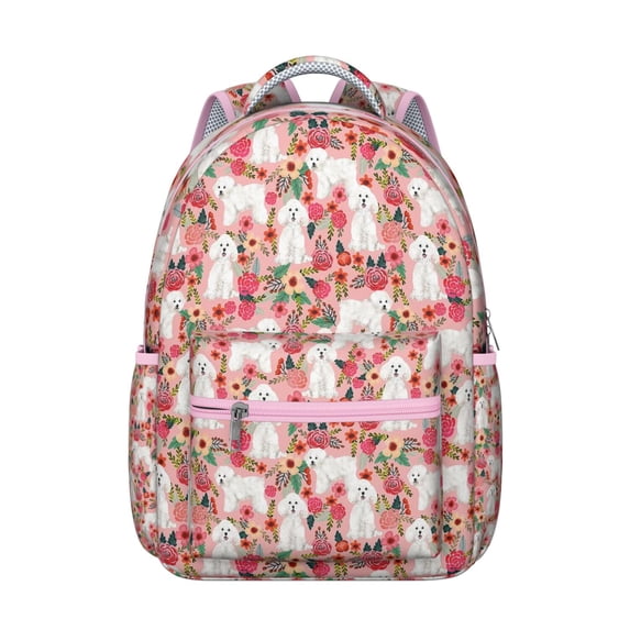 Trendy Dog Design Backpack for Teens - Breathable Shoulder Straps, Hidden Pockets, Fashionable Gift for High School Students