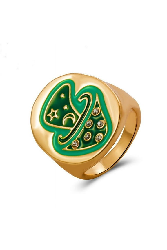 Trendy Dripping Mushroom Ring: Geometric Alloy Ring with Electroplated Finish, Fashion Accessory for Women