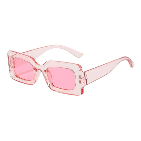 Trendy Driving Glasses Girls Ladies Beach Rectangle Sunglasses for Women Men Pink