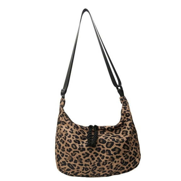 Trendy Dumpling Crossbody Bag Leopards Pattern Shoulder Purse Casual Shopping Bag Suitable For Fashion Enthusiasts