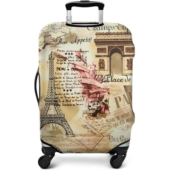 Trendy Eiffel Tower Travel Luggage Cover Suitcase Protector Luggage Cover Fit 29-32 Inch Luggage