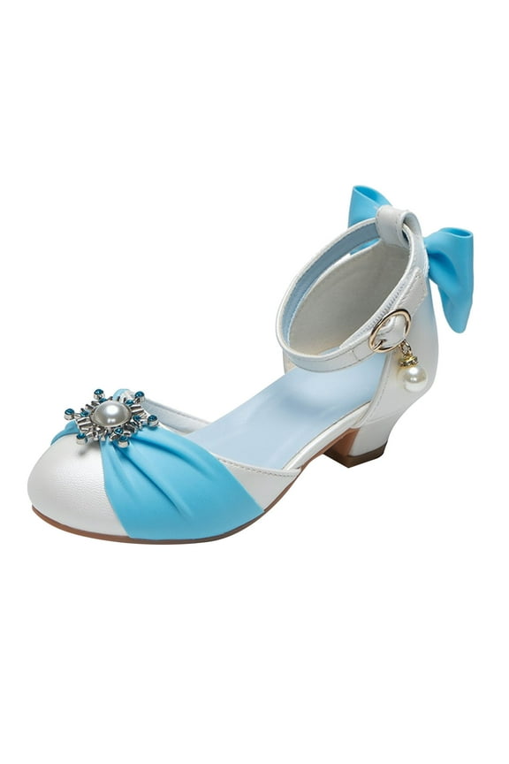 Trendy Elegant Bowknot High Heel Shoes For Girls Lightweight Non Soft Bottom Dress Shoes For Performance Party Fancy Slippers Kids Animal Foot Slippers for Kids Size 4 Slippers for Girls Girl Slipper