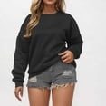 thumbnail image 1 of Trendy Fall Clothes for Women Fashion Women's Plus Size Casual Long Sleeve Round Neck Ladies Loose Pullover Sweatshirt Tops Blouse, 1 of 5