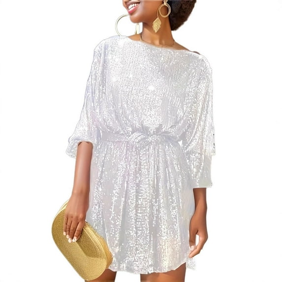 Trendy Fashion Sequin Dress for Festivals and Banquets