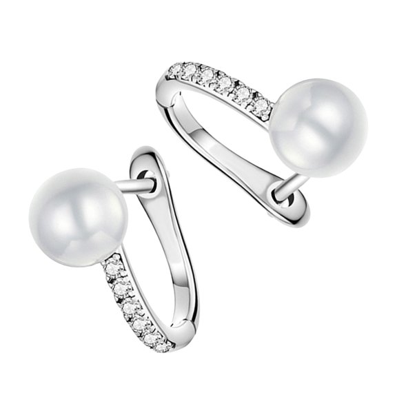 Trendy Faux Pearl Earrings Lightweight Design Versatile Sensitive Skin Safe