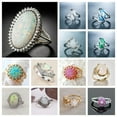 thumbnail image 1 of New Trendy Female Fire Artificial Opal Ring Wedding Elegant Jewelry, 1 of 3