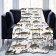 thumbnail image 1 of Trendy Flannel Fleece Throw Blanket, Watercolor Few Freshwater Fish Cartilaginous Fish Marine Life Throw for Better Sleep, Warm Air Conditioning Blanket 50\\, 1 of 6