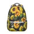 thumbnail image 1 of "Trendy Flower Pattern Backpack with Sunflower Design - Spacious Campus Backpack for Girls & Women, Water-Resistant Material with Multiple Pockets, Fashionable School Accessory", 1 of 6
