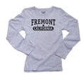 thumbnail image 1 of Trendy Fremont, Californina with Stars Women's Long Sleeve Grey T-Shirt, 1 of 2