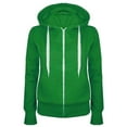 thumbnail image 1 of Trendy Full-zip Up Hoodie Sweatshirt Women Long Sleeve Drawstring Hooded Fleece Lined Zipper Jacket with Pockets (Medium, Green), 1 of 4