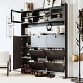thumbnail image 1 of Trendy & Functional - Black Hall Tree for Storing Shoes, Hats & Keys, 1 of 5