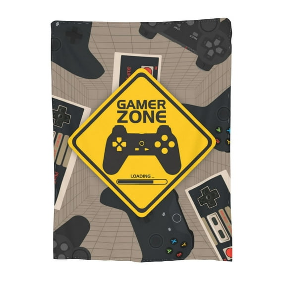 Trendy Game Machine Throw Blanket, Fluffy Soft Cozy Blanket Flannel Plush Microfiber Couch Throw, 60"x50"