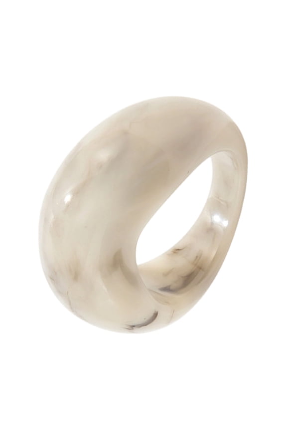 Trendy Geometric Resin Rings Marbled Color Stackable Joint Rings Unisex Accessory Fashion Statement Finger Accessories