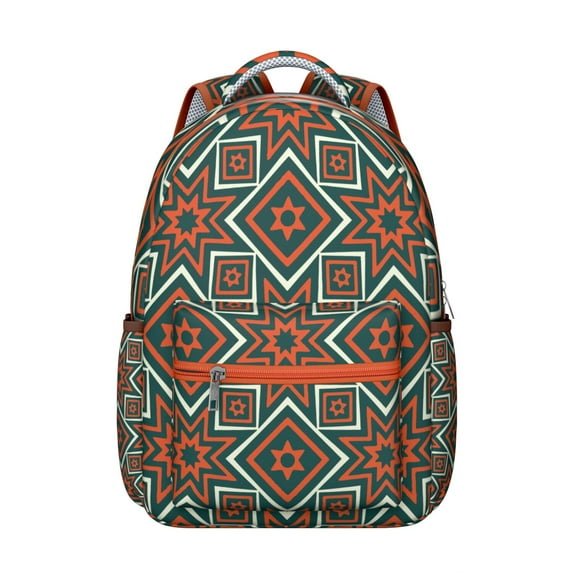 Trendy Geometric Shapes Texture Designer Backpack, Laptop Bookbag for College, School, Work, Durable Travel Daypack with Pockets, Perfect Gift Idea
