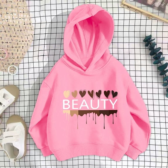 Trendy Girls Hoodie Casual Pullover Sports Sweatshirt for Active Teens Comfortable Lightweight Design for Everyday Wear