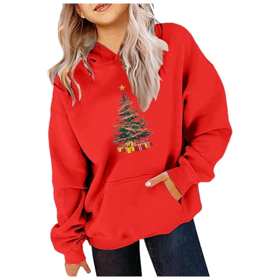Trendy Girls Hoodie - Cozy Sweatshirt for Kids with Functional Pocket and Comfortable - for Winter and Holiday Wear