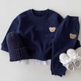 thumbnail image 1 of Trendy Girls Outfits Set for Toddlers - Cartoon Bear Hoodie and Jogger Sweatpants Two Piece Ensemble for Kids, 1 of 3