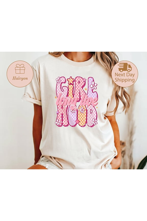 Trendy Girly Shirt, Girl Bow Shirt, Pink Girl Shirt, Girlhood Shirt, Cute Baddie Shirt For Girls For Her