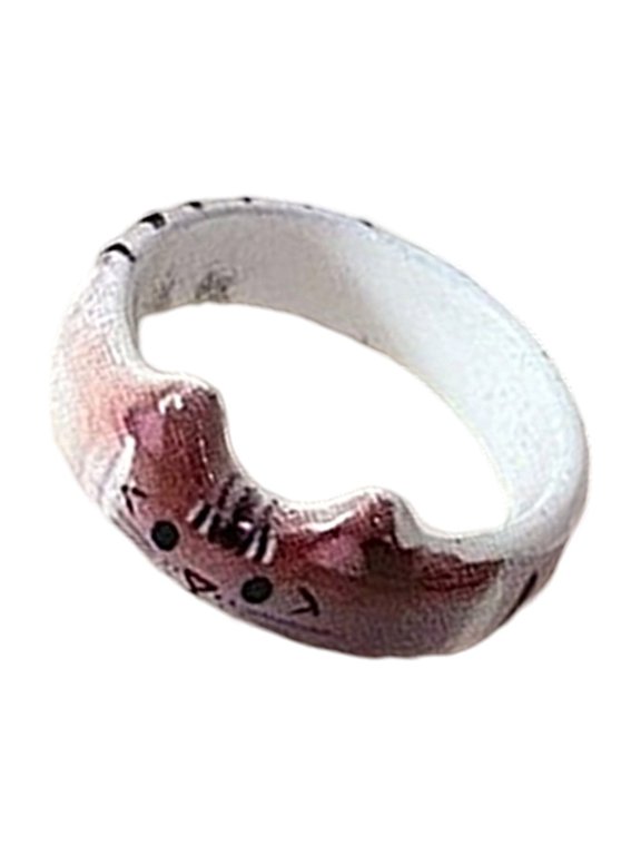 Trendy Glaze Cats Rings Cartoon Themed Finger Jewelry for Everyday Wear and Parties Unique Accessories