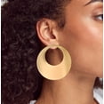 thumbnail image 1 of Trendy Gold Large Hoop Drop Earrings, 1 of 10