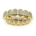 thumbnail image 1 of Trendy Gold/Silver Plated Rapper Cool Upper Top&Bottom Teeth Mouth Caps Tooth for Brac, 1 of 7