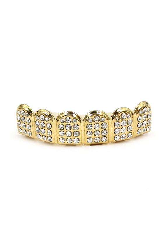 Trendy Gold/Silver Plated Rapper Cool Upper Top&Bottom Teeth Mouth Caps Tooth for Brac