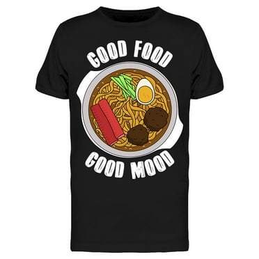 Trendy Good Food Good Mood  T-Shirt Men -Image by Shutterstock, Male Medium