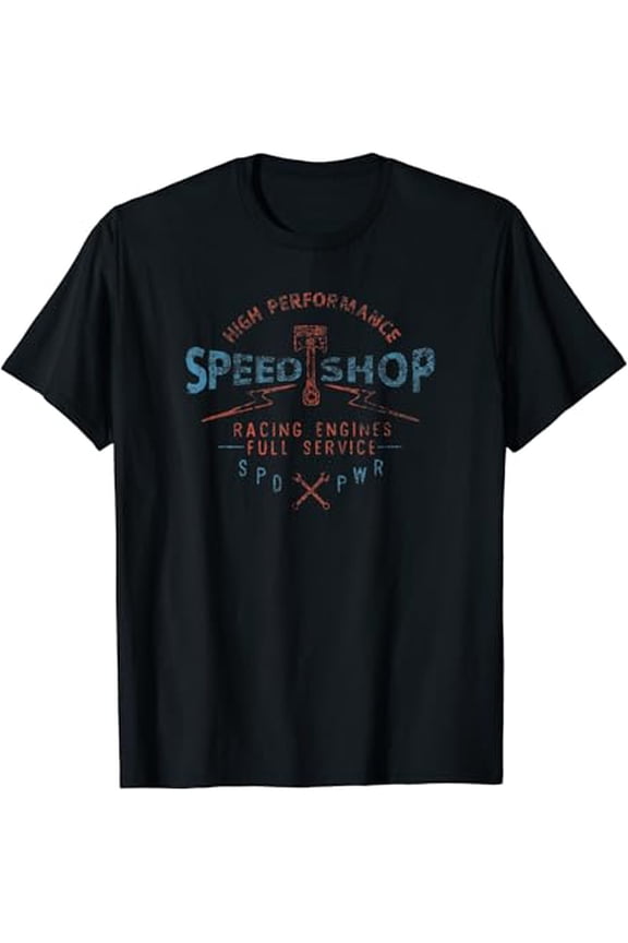 Trendy Graphic High Performance Speed Shop Vintage Logo T-Shirt