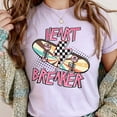 thumbnail image 1 of Trendy Graphic Tee, Heart Breaker Comfort Colors Valentine Shirt, Funny Millennial Shirt, Retro Grunge Valentine T-shirt, 2000's Y2K Shirt (Colors:Orchid; Sizes:3XL;), 1 of 1