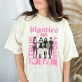 thumbnail image 1 of Trendy Graphic Tee, Plastics Are Forever Comfort Colors Shirt, Funny Millennial Shirt, Retro Grunge Plastics T-shirt, 2000's Y2K Shirt (Colors:Ivory; Sizes:M;), 1 of 1
