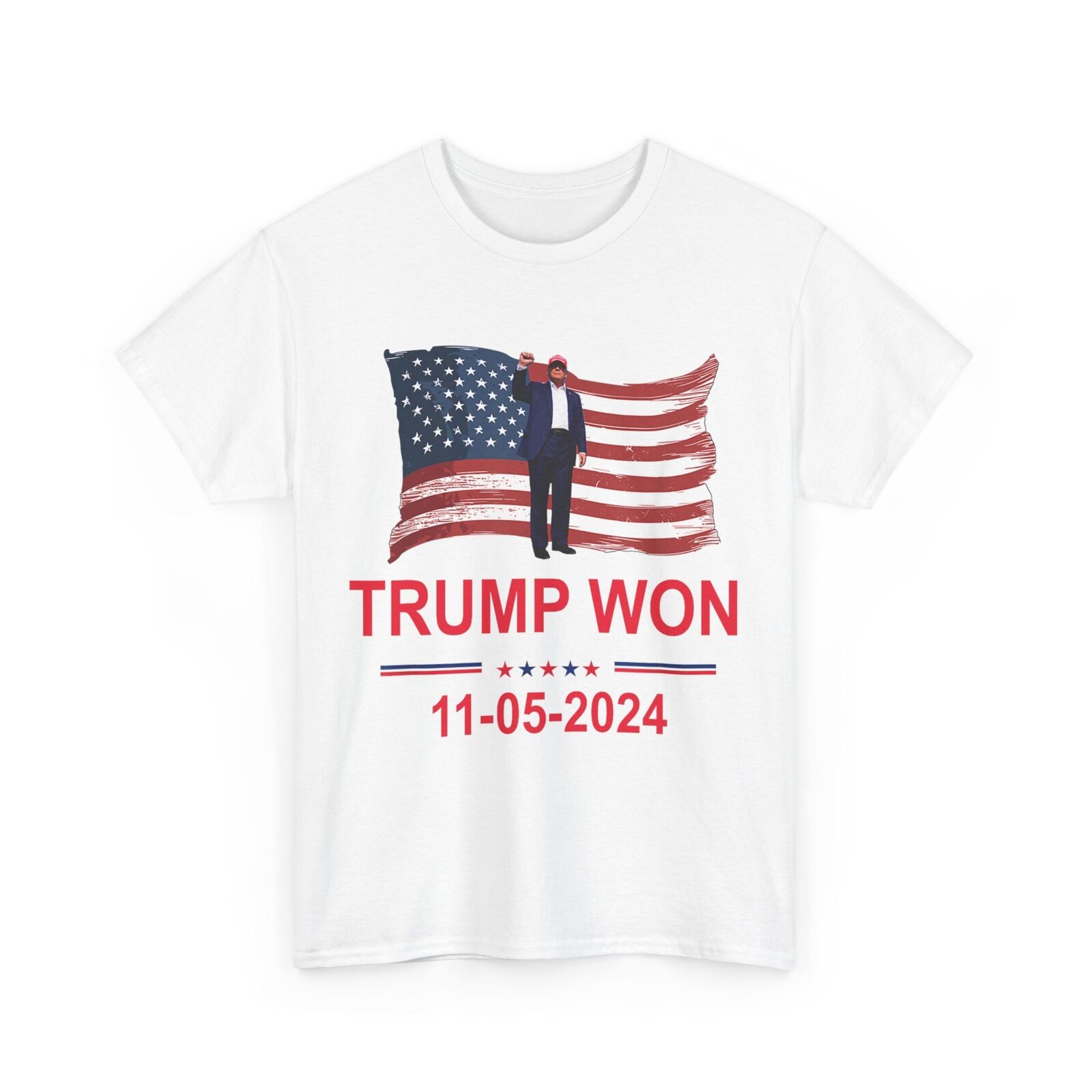 Trendy Graphic Tees, Trump Wins 2024 Election Trump Won 2024 T-Shirt ...