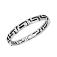 thumbnail image 1 of Trendy Greek Key or Meander Band Sterling Silver Ring-10, 1 of 7