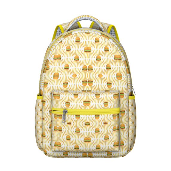 Trendy Hamburg Print Backpack - Durable Bookbag for Teens & Adults, Spacious School Backpack with Padded Straps & Organizational Pockets for Daily Use