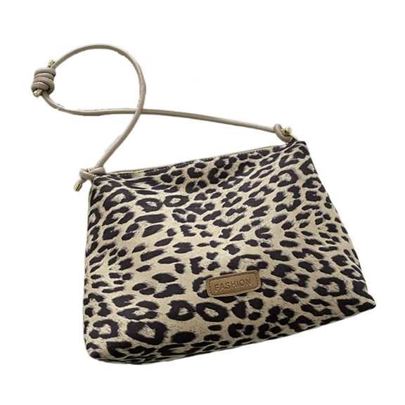 Trendy Handbag Leopards Print Shoulder Bag Office Slouchy Bags Underarm Purse with Comfortable Strap for Everyday Use