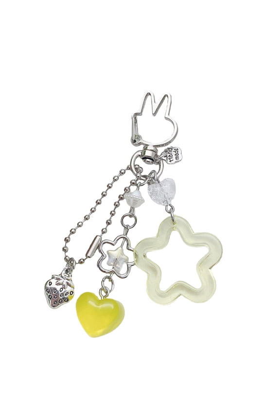 Trendy Handcrafted Star Keyring Decorative Accent In Sturdy Alloy Construction Lightweight Portable Keyring Decors