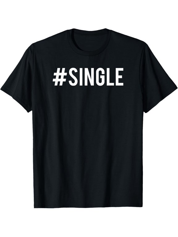 Trendy Hashtag Single Text T-Shirt men and women can wear, black, white, gifts