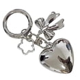 thumbnail image 1 of Heart Keychain Bowknot Bag Charm Sweet Keyring for Friend and Family Car Keys and Backpacks Decorations, 1 of 8