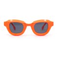 thumbnail image 1 of Trendy Hipster Small Rectangular Dimensional Thick Frame Horn Rim Sunglasses Orange - Black, 1 of 4