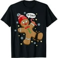 thumbnail image 1 of Trendy Holiday Apparel Gingerbread Man Oh Snap Christmas T-Shirt TShirt, 1 of 4