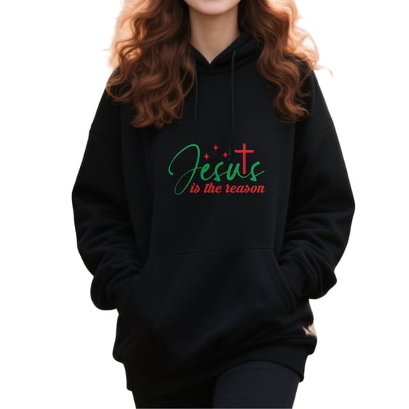 Trendy Holiday Christmas Hoodie for Men Women, Holiday Pullover Hooded Sweatshirt, Cozy Cotton Poly Blend, Funny Winter Xmas Gift Outfit