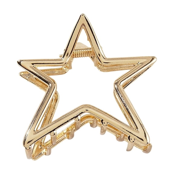 Trendy Hollow Star Hair Accessories Practical Alloy Hair Claws For Women Girls Fashion Hairpin For Daily Styling Use