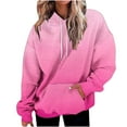 thumbnail image 1 of Trendy Hoodies Gradient Oversized Sweatshirt with Pocket Womens Drawstring Plus Size Casual Hooded Pullover Top (M, Pink), 1 of 7