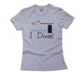 thumbnail image 1 of Trendy I Dive - Diving Swimming Pool Women's Cotton Grey T-Shirt, 1 of 2