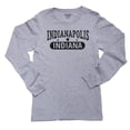 thumbnail image 1 of Trendy Indianapolis, Indiana with Stars Girl's Long Sleeve Grey T-Shirt, 1 of 2