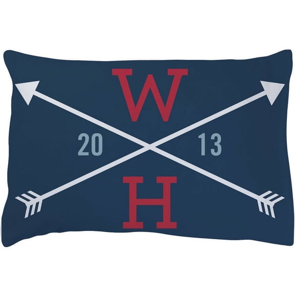 Trendy Initials Personalized Fleece Pillowcase For Boys